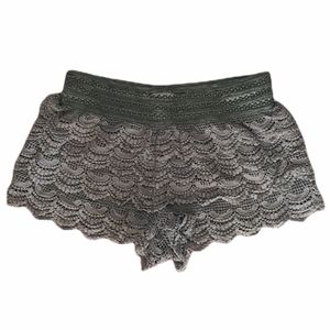 American Rag Olive Lace Tiered Shorts